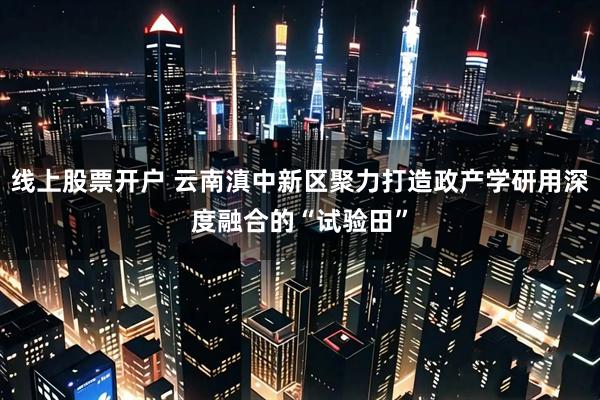 线上股票开户 云南滇中新区聚力打造政产学研用深度融合的“试验田”
